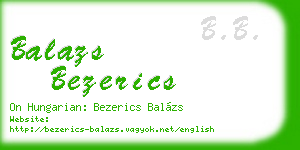 balazs bezerics business card