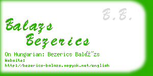 balazs bezerics business card